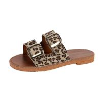 Mikrofaser PU Kunstleder Frauen Sandalen, Leopard, mehr Farben zur Auswahl,  Paar