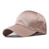 Satin & Acrylic Baseball Cap sun protection & adjustable Solid : PC