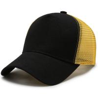 Mesh Fabric Baseball Cap sun protection & adjustable & breathable patchwork : PC