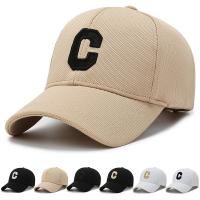 Cotton Baseball Cap sun protection & adjustable embroidered letter : PC