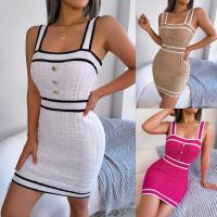 Viscose Fiber Slim & High Waist Sexy Package Hip Dresses PC