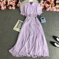 Chiffon Einteiliges Kleid, Punkt, mehr Farben zur Auswahl, :,  Stück