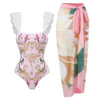 Polyester Maillot de bain d’une seule pièce Imprimé Floral plus de couleurs pour le choix pièce