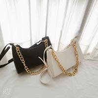 PU Leather hard-surface Shoulder Bag with chain crocodile grain PC