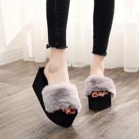 Plush Slipsole Shoes hardwearing Solid Pair