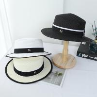 Straw windproof Sun Protection Straw Hat sun protection & breathable weave Solid PC