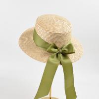 Straw windproof Sun Protection Straw Hat sun protection & breathable weave Solid PC