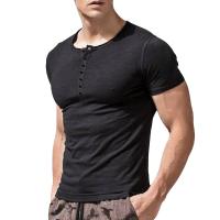 Tissu mixte & Coton T-shirt homme à manches courtes teint nature Solide plus de couleurs pour le choix pièce