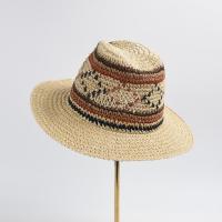 Paille Chapeau de paille de protection solaire Tisser Solide Beige pièce