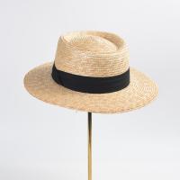 Paille Chapeau de paille de protection solaire Tisser Solide Beige pièce