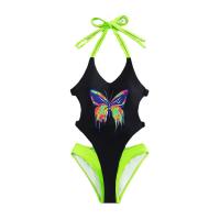 Polyester One-piece Swimsuit printed multi-colored PC