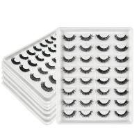 Chemische Faser Falsche Wimpern, Solide, Schwarz, 16Paar/Box,  Box