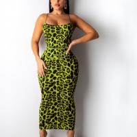 Poliéster Vestido de resbalón, impreso, leopardo, más colores para elegir,  Conjunto