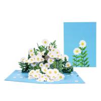 Papier Cartes de vœux manuelles 3D Floral Bleu pièce