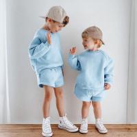 Coton Ensemble de vêtements pour enfants Sweatshirt & Pantalon Solide plus de couleurs pour le choix Ensemble