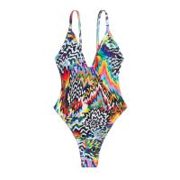 Polyester Maillot de bain d’une seule pièce Patchwork multicolore pièce