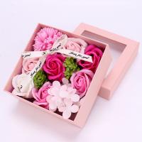 Flor de jabón Jabón rosa caja de regalo, floral, más colores para elegir,  trozo