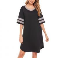 Polyester Sleep Dress & loose patchwork black PC