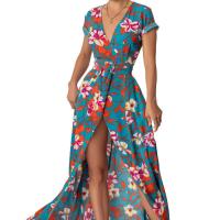 Polyester Robe d’une seule pièce Imprimé Floral pièce