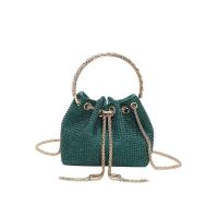 PU Leather Easy Matching Handbag attached with hanging strap & with rhinestone PC