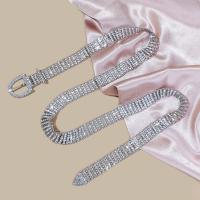 Zinc Alloy Easy Matching Waist Chain flexible length & with rhinestone Plated Sliver PC