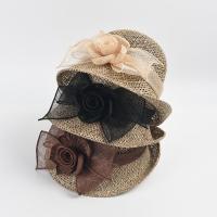 Paille Chapeau de paille de protection solaire Tisser modèle bowknot plus de couleurs pour le choix pièce