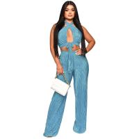 Polyester Frauen Casual Set, Lange Hose & Tank-Top, Solide, mehr Farben zur Auswahl,  Festgelegt