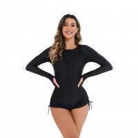 Polyamide Maillot de bain d’une seule pièce Solide Noir pièce