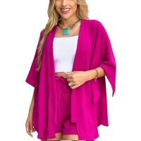 Polyester Ensemble occasionnel de femmes Court & Retour au début Patchwork Solide plus de couleurs pour le choix Ensemble