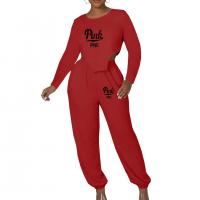 Polyester Ensemble occasionnel de femmes Pantalon long & Retour au début Imprimé Lettre plus de couleurs pour le choix Ensemble