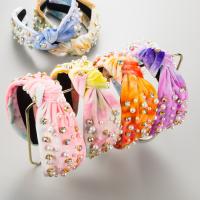 Doek & Plastic Parel & Rhinestone Haarband meer kleuren naar keuze stuk