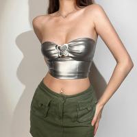 Polyester Tube Top Zilveren stuk