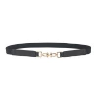 PU Leather & Zinc Alloy & Nylon & Polyester Easy Matching Fashion Belt flexible gold color plated Solid PC