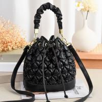 PU Leather Bucket Bag Handbag attached with hanging strap PC