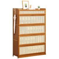 Moso Bamboo Multilayer Shoes Rack Organizer dustproof brown PC