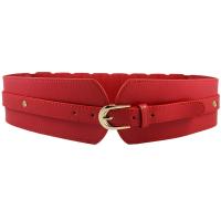 PU Leather & Zinc Alloy & Nylon & Polyester Concise & Easy Matching Fashion Belt flexible gold color plated Solid PC