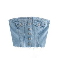 Denim Trubka Top Blu kus