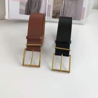 Cuero de la PU & Aleación de zinc Cinturón de moda, chapado en oro, Sólido, más colores para elegir,  trozo