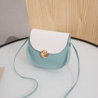 PU Leather Crossbody Bag contrast color & soft surface PC