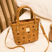 PU Leather Bucket Bag Handbag soft surface & attached with hanging strap PC