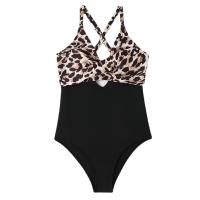 Polyester Monokini Imprimé Leopard Café pièce