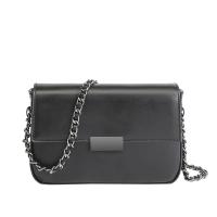 PU Cuir Crossbody Bag Solide Noir pièce