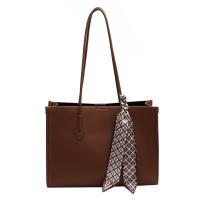 PU Leather Tote Bag Shoulder Bag large capacity & soft surface Solid PC