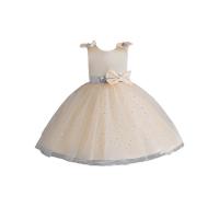 Polyester Soft & Ball Gown Girl One-piece Dress Cute bowknot pattern PC