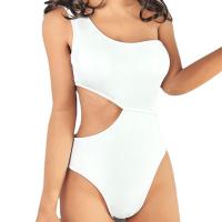 Polyester Maillot de bain d’une seule pièce Solide Blanc pièce