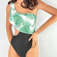 Polyester Maillot de bain d’une seule pièce Imprimé motif de feuille pièce