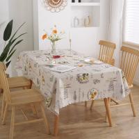 Polyester Table Cloth dustproof & waterproof printed PC