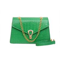 PU Leather Box Bag Shoulder Bag with chain crocodile grain PC