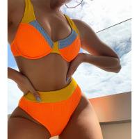 Poliéster Bikini, naranja,  Conjunto