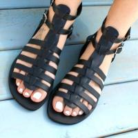 PU Leder Frauen Sandalen, Solide, mehr Farben zur Auswahl,  Paar